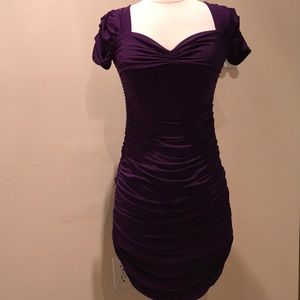Purple stretchy dress in good condition